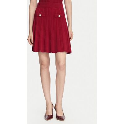 Guess Mini sukňa W6YD21 Z0971 Bordová Regular Fit Ženy Guess Mini sukňa W6YD21 Z0971 Bordová Regular Fit Ženy