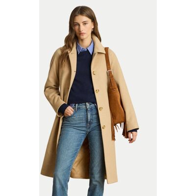 LAUREN RALPH LAUREN Vlnený kabát 297P04140002 Béžová Regular Fit Ženy LAUREN RALPH LAUREN Vlnený kabát 297P04140002 Béžová Regular Fit Ženy