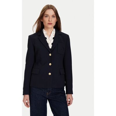 Tommy Hilfiger Sako WW0WW46660 Tmavomodrá Slim Fit Ženy Tommy Hilfiger Sako WW0WW46660 Tmavomodrá Slim Fit Ženy