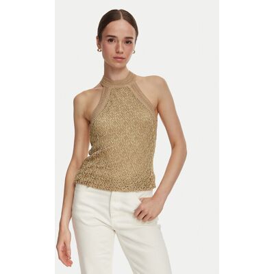 Guess Top W6YR34 Z1032 Zlatá Regular Fit Ženy Guess Top W6YR34 Z1032 Zlatá Regular Fit Ženy