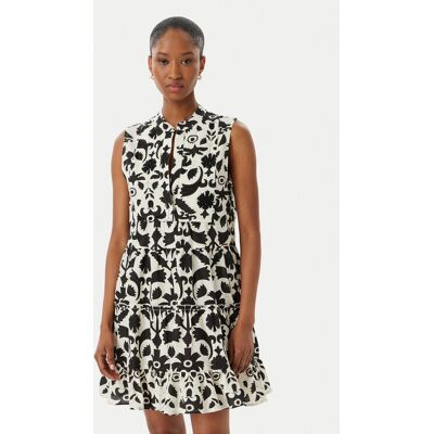LOLA CASADEMUNT Letné šaty LS2616040 Čierna Regular Fit Ženy LOLA CASADEMUNT Letné šaty LS2616040 Čierna Regular Fit Ženy