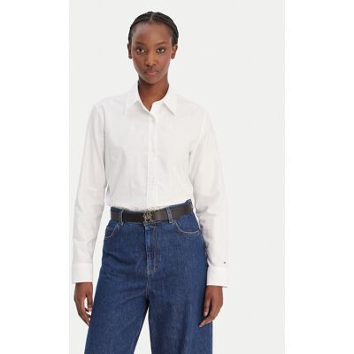 Tommy Hilfiger Košeľa WW0WW49386 Biela Relaxed Fit Ženy Tommy Hilfiger Košeľa WW0WW49386 Biela Relaxed Fit Ženy