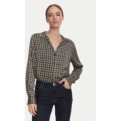 Guess Košeľa W6YH23 W2946 Čierna Regular Fit Ženy Guess Košeľa W6YH23 W2946 Čierna Regular Fit Ženy