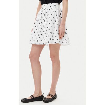 KARL LAGERFELD Trapézová sukňa A2W12029 Biela Regular Fit Ženy KARL LAGERFELD Trapézová sukňa A2W12029 Biela Regular Fit Ženy