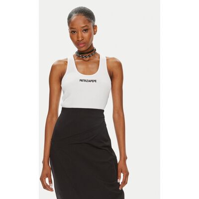 Patrizia Pepe Top 8M1617/J216-W103 Biela Slim Fit Ženy Patrizia Pepe Top 8M1617/J216-W103 Biela Slim Fit Ženy