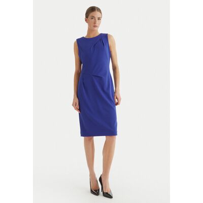Calvin Klein Koktejlové šaty LV044F018G Modrá Slim Fit Ženy Calvin Klein Koktejlové šaty LV044F018G Modrá Slim Fit Ženy