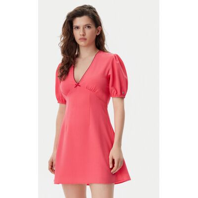 Tommy Jeans Letné šaty DW0DW20337 Ružová Regular Fit Ženy Tommy Jeans Letné šaty DW0DW20337 Ružová Regular Fit Ženy