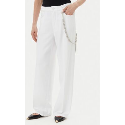 PINKO Džínsy 104601 A2DO Biela Relaxed Fit Ženy PINKO Džínsy 104601 A2DO Biela Relaxed Fit Ženy