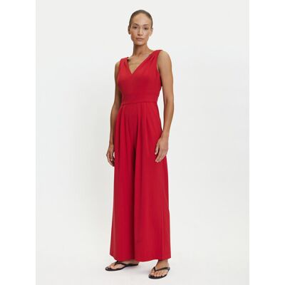 Tatuum Overal Fang T2504.075 Červená Wide Leg Ženy Tatuum Overal Fang T2504.075 Červená Wide Leg Ženy