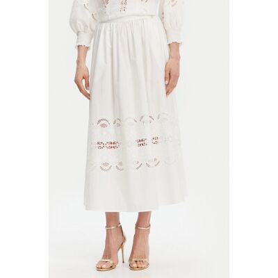 Liu Jo Midi sukňa WA5258 T4853 Biela Regular Fit Ženy Liu Jo Midi sukňa WA5258 T4853 Biela Regular Fit Ženy