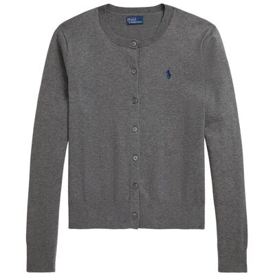 Polo Ralph Lauren Kardigán 211971871006 Sivá Regular Fit Ženy Polo Ralph Lauren Kardigán 211971871006 Sivá Regular Fit Ženy