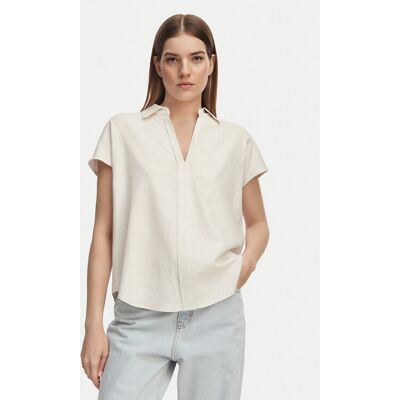 Calvin Klein Jeans Košeľa Monogram LV04RC276G Svetlo béžová Slim Fit Ženy Calvin Klein Jeans Košeľa Monogram LV04RC276G Svetlo béžová Slim Fit Ženy