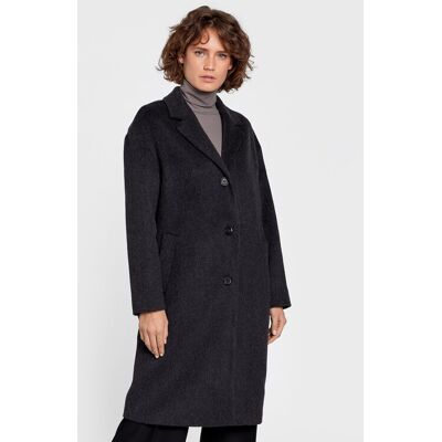 Calvin Klein Vlnený kabát K20K204629 Sivá Regular Fit Ženy Calvin Klein Vlnený kabát K20K204629 Sivá Regular Fit Ženy