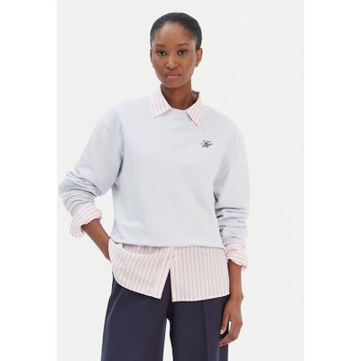 Tommy Hilfiger Mikina Script WW0WW49418 Modrá Regular Fit Ženy Tommy Hilfiger Mikina Script WW0WW49418 Modrá Regular Fit Ženy