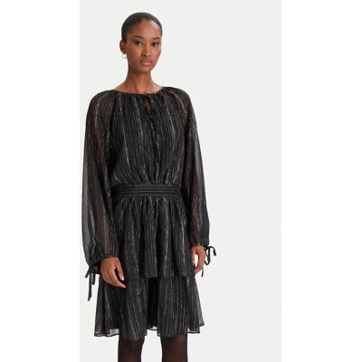 DKNY Koktejlové šaty DD5H1H71 Čierna Regular Fit Ženy DKNY Koktejlové šaty DD5H1H71 Čierna Regular Fit Ženy