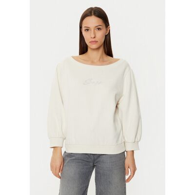 BOSS Mikina 50538987 Krémová Relaxed Fit Ženy BOSS Mikina 50538987 Krémová Relaxed Fit Ženy