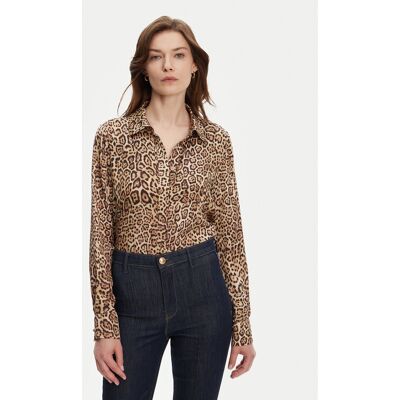Marciano Guess Košeľa 5GGH32 7298A Béžová Regular Fit Ženy Marciano Guess Košeľa 5GGH32 7298A Béžová Regular Fit Ženy
