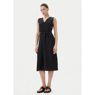 Calvin Klein Letné šaty K20K208424 Čierna Regular Fit Ženy Calvin Klein Letné šaty K20K208424 Čierna Regular Fit Ženy