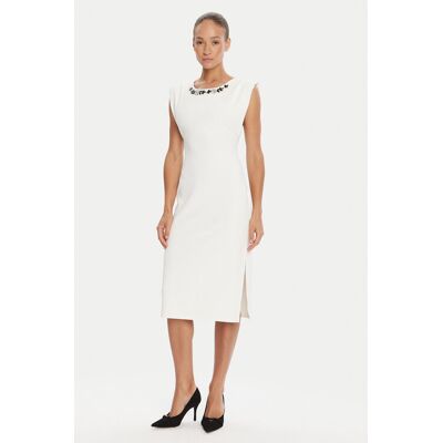 Rinascimento Koktejlové šaty CFC0020043002 Biela Slim Fit Ženy Rinascimento Koktejlové šaty CFC0020043002 Biela Slim Fit Ženy