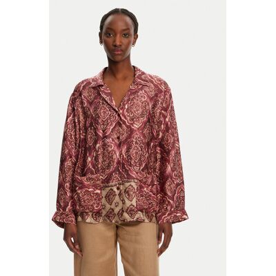 ViCOLO Košeľa TD0378 Bordová Relaxed Fit Ženy ViCOLO Košeľa TD0378 Bordová Relaxed Fit Ženy