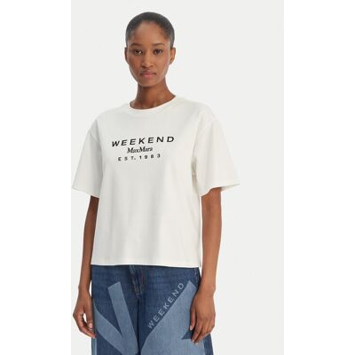 Weekend Max Mara Tričko Sabato 2615941112 Biela Regular Fit Ženy Weekend Max Mara Tričko Sabato 2615941112 Biela Regular Fit Ženy