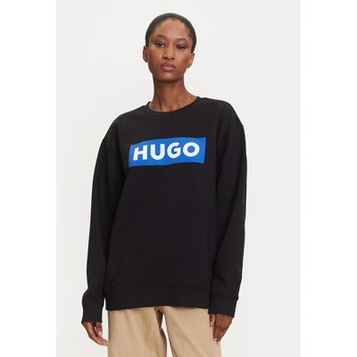HUGO Mikina Classic 50522425 Čierna Relaxed Fit Ženy HUGO Mikina Classic 50522425 Čierna Relaxed Fit Ženy
