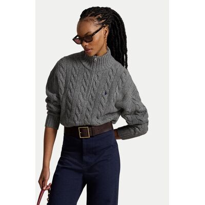 Polo Ralph Lauren Sveter 211972130501 Sivá Regular Fit Ženy Polo Ralph Lauren Sveter 211972130501 Sivá Regular Fit Ženy