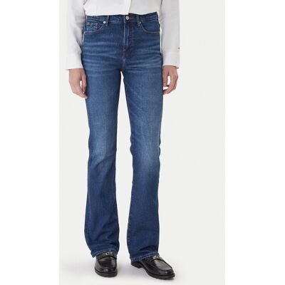 Tommy Hilfiger Džínsy WW0WW46729 Modrá Bootcut Fit Ženy Tommy Hilfiger Džínsy WW0WW46729 Modrá Bootcut Fit Ženy