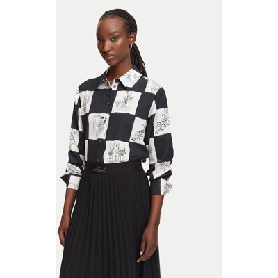 KARL LAGERFELD Blúzka B3W11017 Farebná Regular Fit Ženy KARL LAGERFELD Blúzka B3W11017 Farebná Regular Fit Ženy