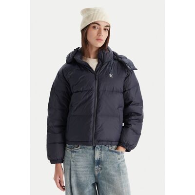 Calvin Klein Jeans Vatovaná bunda Essential LV047D501G Tmavomodrá Relaxed Fit Ženy Calvin Klein Jeans Vatovaná bunda Essential LV047D501G Tmavomodrá Relaxed Fit Ženy