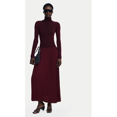 Desigual Úpletové šaty Sigritt 25WWVF09 Bordová Slim Fit Ženy Desigual Úpletové šaty Sigritt 25WWVF09 Bordová Slim Fit Ženy