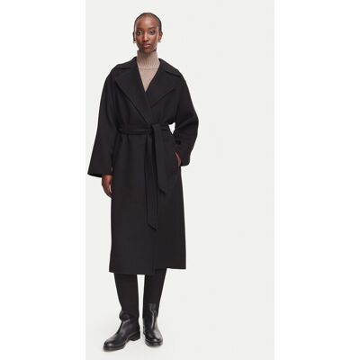 Weekend Max Mara Vlnený kabát Operoso 2625016011 Čierna Regular Fit Ženy Weekend Max Mara Vlnený kabát Operoso 2625016011 Čierna Regular Fit Ženy