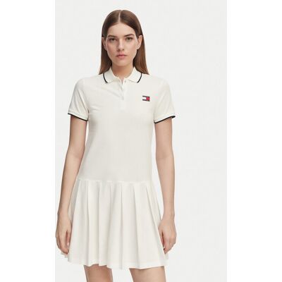Tommy Jeans Každodenné šaty Tommy Badge DW0DW22328 Biela Relaxed Fit Ženy Tommy Jeans Každodenné šaty Tommy Badge DW0DW22328 Biela Relaxed Fit Ženy