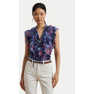 LAUREN RALPH LAUREN Blúzka 200970718001 Tmavomodrá Relaxed Fit Ženy LAUREN RALPH LAUREN Blúzka 200970718001 Tmavomodrá Relaxed Fit Ženy