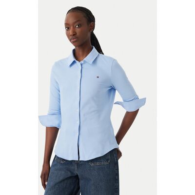 Tommy Hilfiger Košeľa WW0WW43528 Modrá Slim Fit Ženy Tommy Hilfiger Košeľa WW0WW43528 Modrá Slim Fit Ženy