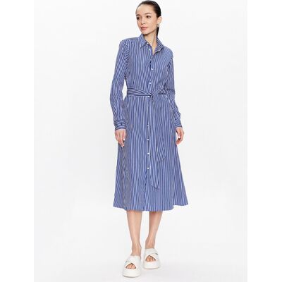 Polo Ralph Lauren Košeľové šaty 211891430001 Tmavomodrá Regular Fit Ženy Polo Ralph Lauren Košeľové šaty 211891430001 Tmavomodrá Regular Fit Ženy