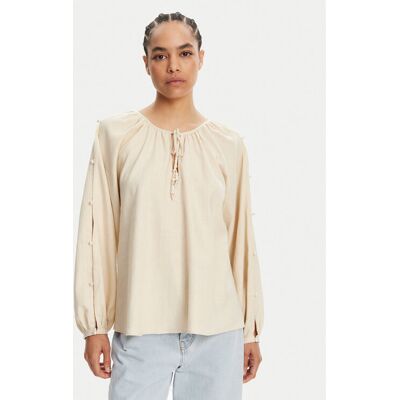 TWINSET Blúzka 251LM2QFF Béžová Regular Fit Ženy TWINSET Blúzka 251LM2QFF Béžová Regular Fit Ženy
