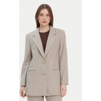 Armani Exchange Sako XW000693 AF16146 M1088 Béžová Loose Fit Ženy Armani Exchange Sako XW000693 AF16146 M1088 Béžová Loose Fit Ženy