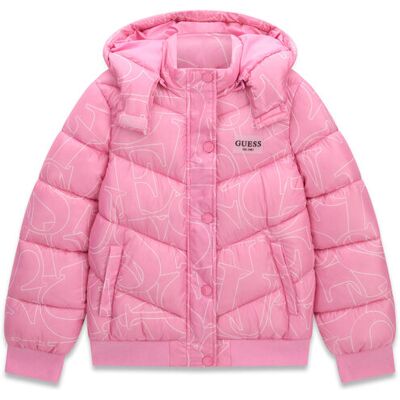 Guess Zimné bundy J6YL01 W2607 Ružová Regular Fit Deti Guess Zimné bundy J6YL01 W2607 Ružová Regular Fit Deti