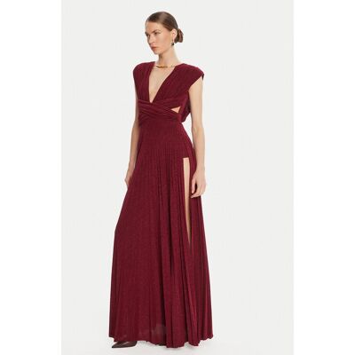 Elisabetta Franchi Večerné šaty AB-R15-56E2-V690 Bordová Regular Fit Ženy Elisabetta Franchi Večerné šaty AB-R15-56E2-V690 Bordová Regular Fit Ženy