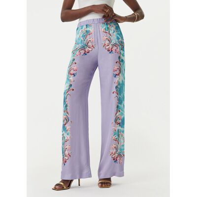 Versace Jeans Couture Bavlnené nohavice 80HAA1P2 NS830 Svetlo fialová Regular Fit Ženy Versace Jeans Couture Bavlnené nohavice 80HAA1P2 NS830 Svetlo fialová Regular Fit Ženy