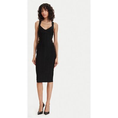 Elisabetta Franchi Koktejlové šaty AM-24D-62E2-V790 Čierna Slim Fit Ženy Elisabetta Franchi Koktejlové šaty AM-24D-62E2-V790 Čierna Slim Fit Ženy