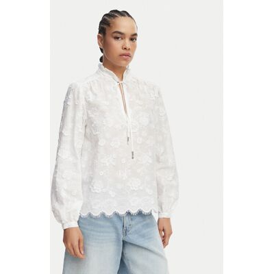 MICHAEL Michael Kors Blúzka MS640Y9KPX Biela Relaxed Fit Ženy MICHAEL Michael Kors Blúzka MS640Y9KPX Biela Relaxed Fit Ženy