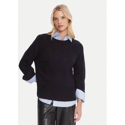 Marella Sveter Emme by Marella Alaska 2525366102 Tmavomodrá Regular Fit Ženy Marella Sveter Emme by Marella Alaska 2525366102 Tmavomodrá Regular Fit Ženy