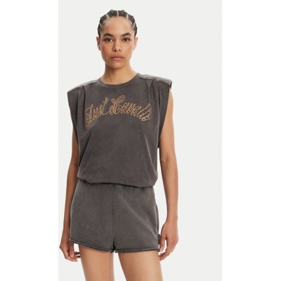 Just Cavalli Tričko 78PAHE10 Sivá Loose Fit Ženy Just Cavalli Tričko 78PAHE10 Sivá Loose Fit Ženy