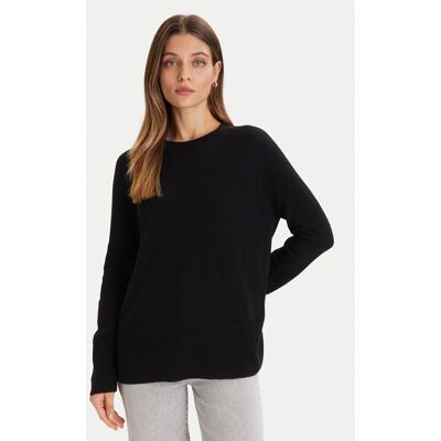 ViCOLO Sveter 22038F Čierna Regular Fit Ženy ViCOLO Sveter 22038F Čierna Regular Fit Ženy