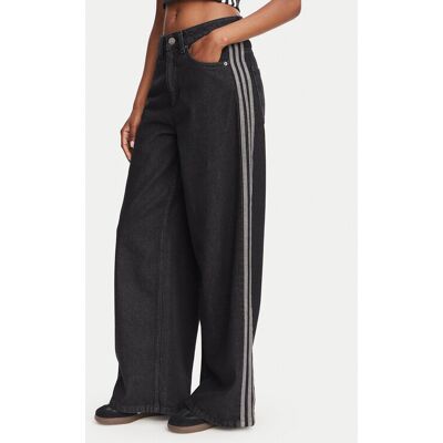 adidas Džínsy KQ6469 Čierna Oversize Ženy adidas Džínsy KQ6469 Čierna Oversize Ženy