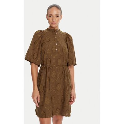 Bruuns Bazaar Košeľové šaty Canterbury Imilia BBW4504 Hnedá Straight Fit Ženy Bruuns Bazaar Košeľové šaty Canterbury Imilia BBW4504 Hnedá Straight Fit Ženy