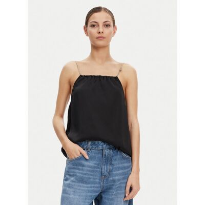 HUGO Top Cebena 50536436 Čierna Regular Fit Ženy HUGO Top Cebena 50536436 Čierna Regular Fit Ženy