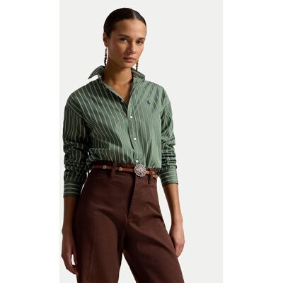 Polo Ralph Lauren Košeľa 211910743513 Zelená Regular Fit Ženy Polo Ralph Lauren Košeľa 211910743513 Zelená Regular Fit Ženy